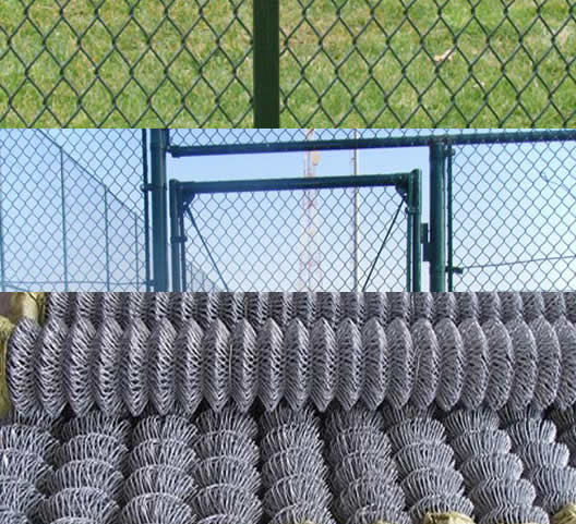 Alkali Resistance Vinyl PVC Coated Steel Wire Chain Link Hardware Fence