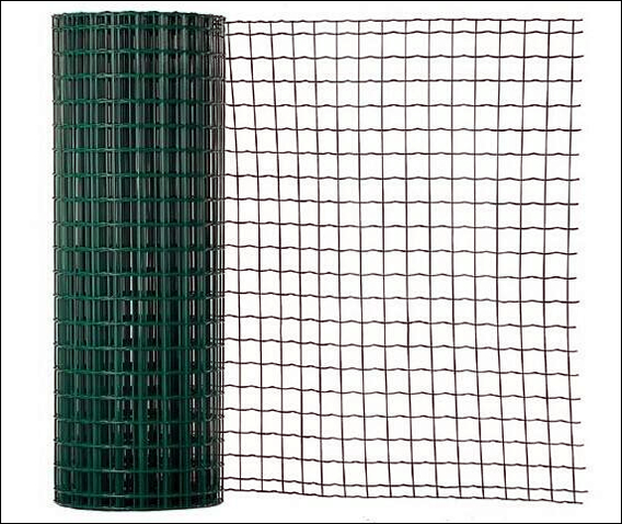 Hot Dipped Galvanized PVC Coated Welded Mesh Fence, Green Garden Fence